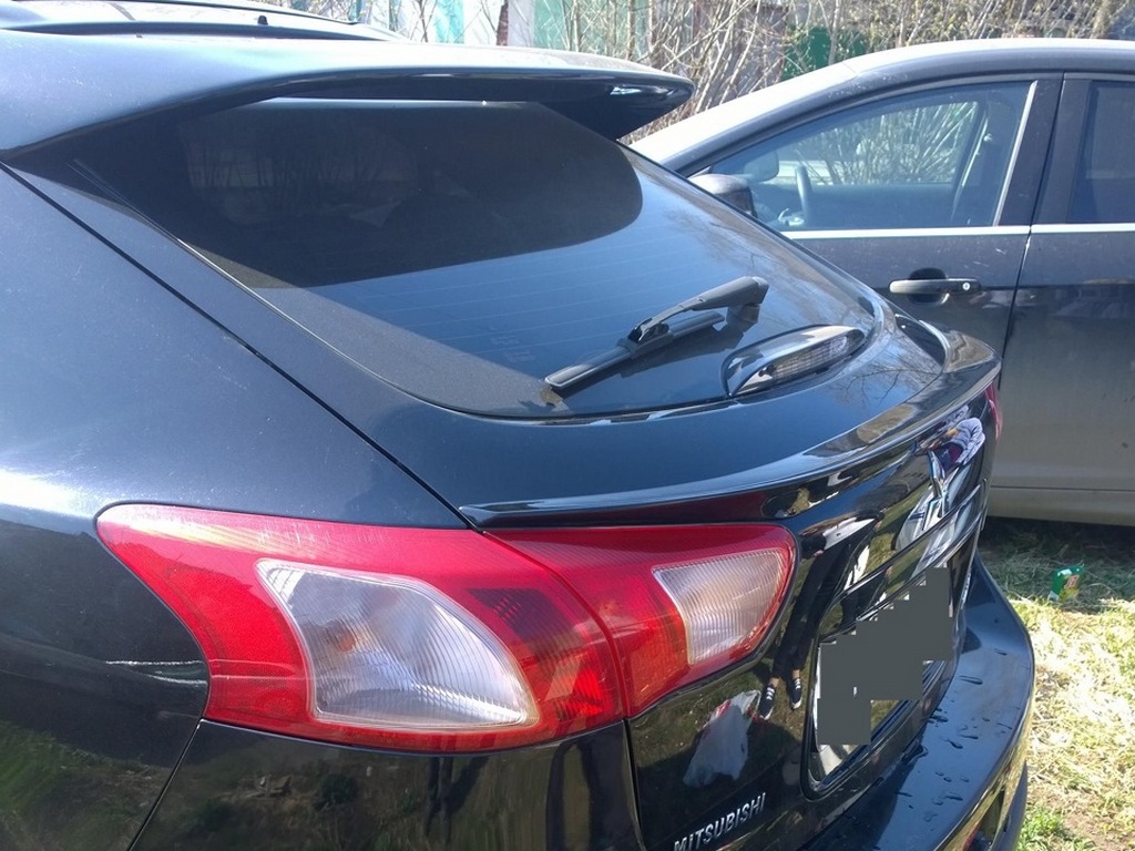 Спойлер лип на 5D HB Sportback для Mitsubishi Lancer X 10 (2007-2017) + УСТАНОВОЧНЫЙ КОМПЛЕКТ