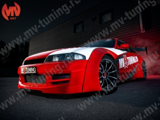 Комплект расширения кузова в стиле Rocket Bunny для Nissan Skyline R33