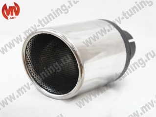 Универсальная насадка Ø100mm, скошенная, с перфорацией на глушитель.