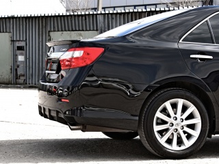 Диффузор заднего бампера var №2 Toyota Camry V50 (2012-2014) текстурный пластик