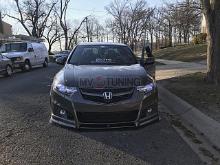 Решетка радиатора "Sport" (БЕЗ СЕТКИ) var №2 Honda Accord 8 (VIII) / Acura TSX (CU/CW) (2008-2010) + УСТАНОВОЧНЫЙ КОМПЛЕКТ