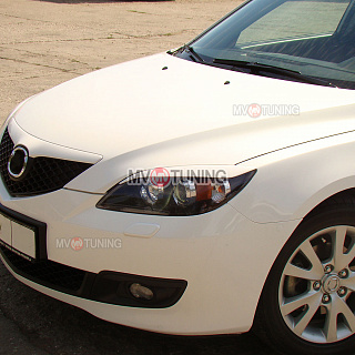 Реснички на фары var№2 средние Mazda 3 HB (2004-2009) + УСТАНОВОЧНЫЙ КОМПЛЕКТ