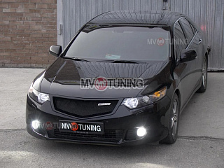 Решетка Радиатора "SPORT" (БЕЗ СЕТКИ) VAR №1 HONDA ACCORD 8 (VIII) / ACURA TSX (CU/CW) (2008-2010) + УСТАНОВОЧНЫЙ КОМПЛЕКТ