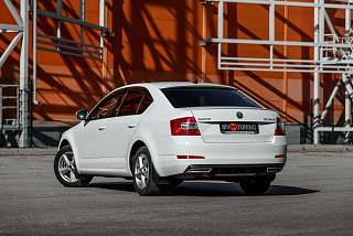 Имитация насадок глушителя Skoda Octavia III A7 (2013 - 2023) под окраску