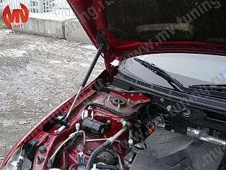 Упор капота двойной для Mitsubishi Lancer X (2007-2016)