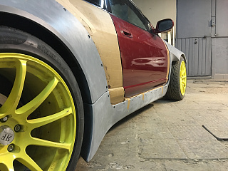 Пороги стиль Rocket Bunny Nissan Skyline R33 1993-1998