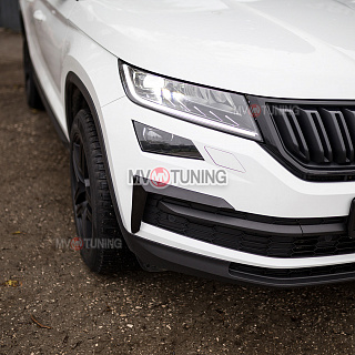 Канарды (накладки над птф) для Skoda Kodiaq (2016-2021) под покраску