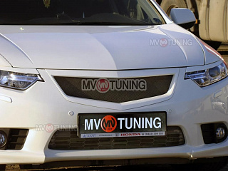 Решетка радиатора "SPORT" (БЕЗ СЕТКИ) var №1 Honda Accord 8 (VIII) / Acura TSX (CU/CW) (2011-2013) + УСТАНОВОЧНЫЙ КОМПЛЕКТ