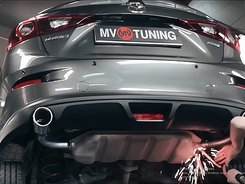 Комплект гибов для модернизации выхлопной системы Mazda 3 (2013 - 2019) под раздвоенный выхлоп