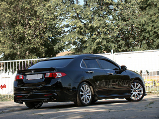 Козырек на стекло широкий var №2 Honda Accord 8(VIII) / Acura TSX (CU) (2008-2013) + УСТАНОВОЧНЫЙ КОМПЛЕКТ
