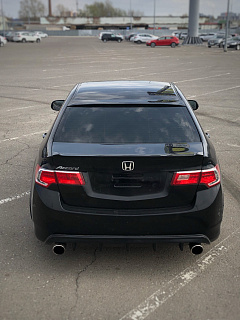 Диффузор с килями заднего бампера Honda Accord 8 (VIII) / Acura TSX (CU) (2008-2013) Текстурный пластик + УСТАНОВОЧНЫЙ КОМПЛЕКТ