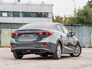 Диффузор заднего бампера var №1(ровный) Mazda 3 BM (2013 - 2019)