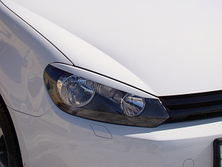 Реснички на фары VW Golf VI (2008-2012) + УСТАНОВОЧНЫЙ КОМПЛЕКТ