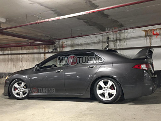 Пороги "Mugen Style" Honda Accord 8 (VIII) / Acura TSX (CU/CW) (2008-2013) + УСТАНОВОЧНЫЙ КОМПЛЕКТ
