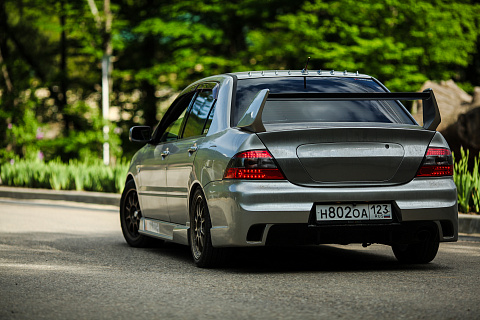 Спойлер в стиле EVO var№1 (высокий) для Mitsubishi Lancer IX 9 (2003-2009)