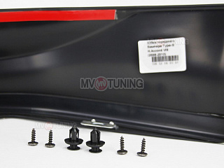 Юбка переднего бампера Type-S Honda Accord 8(VIII) / Acura TSX (CU/CW) (2008-2010) + установочный комплект