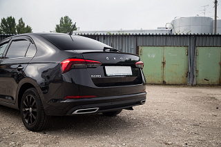 Спойлер лип Skoda Rapid II Gen (2020 - по настоящее время) + УСТАНОВОЧНЫЙ КОМПЛЕКТ