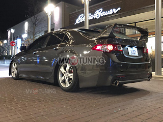 Пороги "Mugen Style" Honda Accord 8 (VIII) / Acura TSX (CU/CW) (2008-2013) + УСТАНОВОЧНЫЙ КОМПЛЕКТ