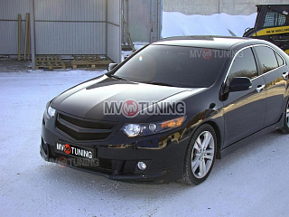 Решетка радиатора "Sport" (БЕЗ СЕТКИ) var №3 Honda Accord 8 (VIII) / Acura TSX (CU/CW) (2008-2010) + УСТАНОВОЧНЫЙ КОМПЛЕКТ