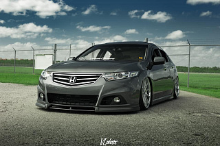 Комплект Бампер + Юбка "Modulo Style" для Honda Accord 8 (VIII) / Acura TSX (CU/CW) (2008-2013) + УСТАНОВОЧНЫЙ КОМПЛЕКТ