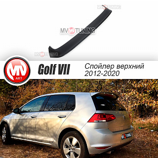 BLACKOUT EDITION. Спойлер в стиле GTI крашенный Черный глянец VW Golf 7 VII (2013 - 2020)
