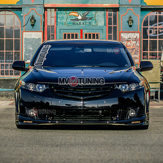 Юбка переднего бампера Type-S Honda Accord 8(VIII) / Acura TSX (CU/CW) (2008-2010) + установочный комплект