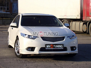 Решетка радиатора "SPORT" (БЕЗ СЕТКИ) var №1 Honda Accord 8 (VIII) / Acura TSX (CU/CW) (2011-2013) + УСТАНОВОЧНЫЙ КОМПЛЕКТ