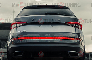 SPACE GRAY. Имитация насадок глушителя(выхлопа) крашенные для Skoda Kodiaq I поколение 2016 - 2023