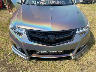 Комплект Бампер + Юбка "Modulo Style" для Honda Accord 8 (VIII) / Acura TSX (CU/CW) (2008-2013) + УСТАНОВОЧНЫЙ КОМПЛЕКТ