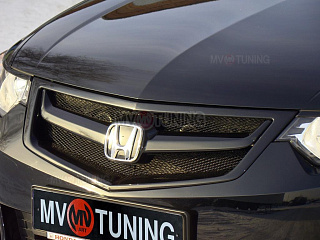 Решетка радиатора "Sport" (БЕЗ СЕТКИ) var №2 Honda Accord 8 (VIII) / Acura TSX (CU/CW) (2008-2010) + УСТАНОВОЧНЫЙ КОМПЛЕКТ