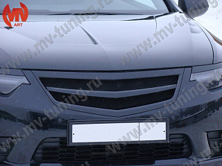 Решетка радиатора "SPORT" (БЕЗ СЕТКИ) var №2 Honda Accord 8 (VIII) / Acura TSX (CU/CW) (2011-2013) + УСТАНОВОЧНЫЙ КОМПЛЕКТ