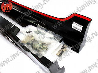 Пороги "Mugen Style" Honda Accord 8 (VIII) / Acura TSX (CU/CW) (2008-2013) + УСТАНОВОЧНЫЙ КОМПЛЕКТ