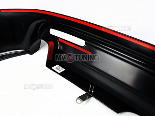 Юбка заднего бампера "Mugen Style" Honda Accord 8 (VIII) / Acura TSX (CU) (2008-2013) + установочный комплект