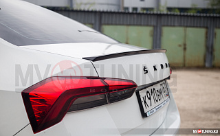Спойлер лип Skoda Rapid II Gen (2020 - по настоящее время) + УСТАНОВОЧНЫЙ КОМПЛЕКТ