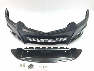 Комплект Бампер + Юбка "Modulo Style" для Honda Accord 8 (VIII) / Acura TSX (CU/CW) (2008-2013) + УСТАНОВОЧНЫЙ КОМПЛЕКТ