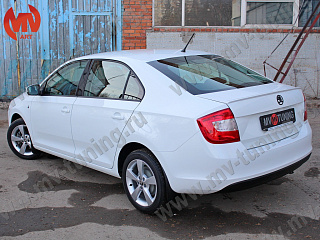Спойлер лип Skoda Rapid (2012 - 2023) + УСТАНОВОЧНЫЙ КОМПЛЕКТ