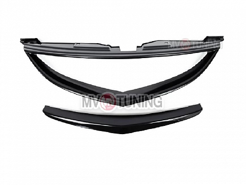 Решетка радиатора Sport (БЕЗ СЕТКИ) var №2 Mazda 6 (2008-2012) + УСТАНОВОЧНЫЙ КОМПЛЕКТ