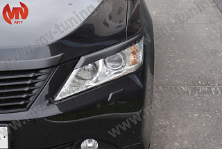 Реснички на фары Toyota Camry V50 (2012-2014) + УСТАНОВОЧНЫЙ КОМПЛЕКТ