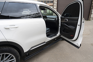 Электрические Пороги ATS для Kia Sorento IV с LED подсветкой (2020-2024)
