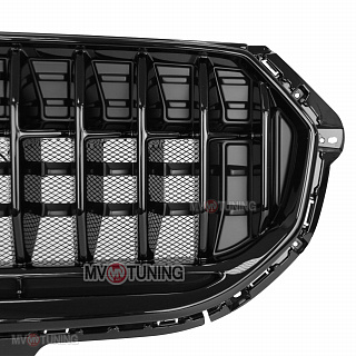 Решетка радиатора Chery Tiggo 8 Pro (2021-2024) Окрашенная деталь, цвет Черный глянец