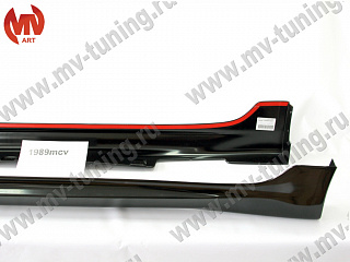 Пороги "Mugen Style" Honda Accord 8 (VIII) / Acura TSX (CU/CW) (2008-2013) + УСТАНОВОЧНЫЙ КОМПЛЕКТ