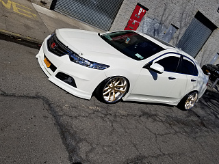 Юбка переднего бампера Modulo Honda Accord 8 (VIII) / Acura TSX (CU/CW) (2008-2013) + УСТАНОВОЧНЫЙ КОМПЛЕКТ