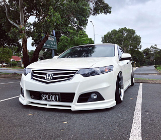 Комплект Бампер + Юбка "Modulo Style" для Honda Accord 8 (VIII) / Acura TSX (CU/CW) (2008-2013) + УСТАНОВОЧНЫЙ КОМПЛЕКТ