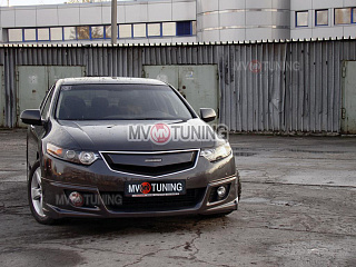 Вставка "Mugen Style" в оригинальную решетку радиатора Нonda Accord 8 (VIII) / Acura TSX (CU/CW) (2008-2010)