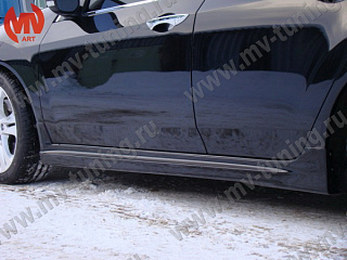 Пороги "Mugen Style" Honda Accord 8 (VIII) / Acura TSX (CU/CW) (2008-2013) + УСТАНОВОЧНЫЙ КОМПЛЕКТ