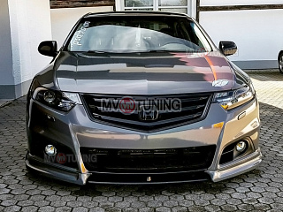 Юбка переднего бампера Modulo Honda Accord 8 (VIII) / Acura TSX (CU/CW) (2008-2013) + УСТАНОВОЧНЫЙ КОМПЛЕКТ