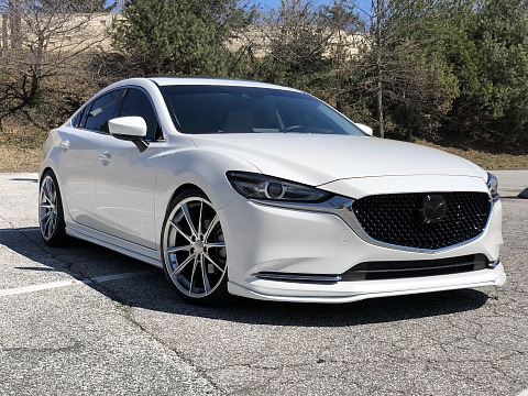 Сплиттер передний под стандартный бампер Mazda 6 GJ / Atenza GJ (2019 - 2023) ОЗНАКОМЬТЕСЬ С ВИДЕО ПО УСТАНОВКЕ!