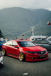 Пороги "Mugen Style" Honda Accord 8 (VIII) / Acura TSX (CU/CW) (2008-2013) + УСТАНОВОЧНЫЙ КОМПЛЕКТ