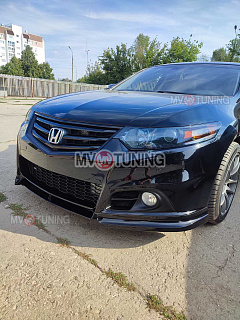 Комплект Бампер + Юбка "Modulo Style" для Honda Accord 8 (VIII) / Acura TSX (CU/CW) (2008-2013) + УСТАНОВОЧНЫЙ КОМПЛЕКТ